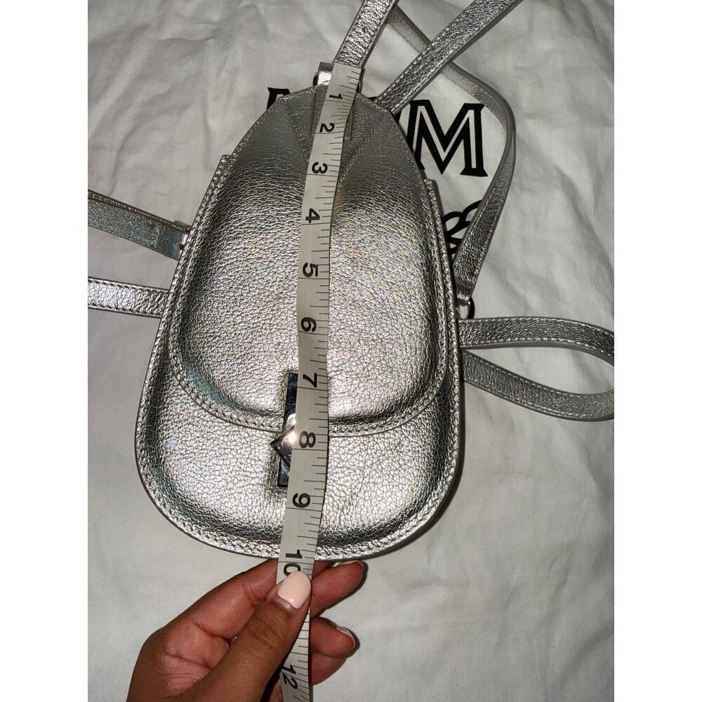 MCM Metallic Calfskin Milano Belt Bag - Silver, Excellent - Picture 8 of 11